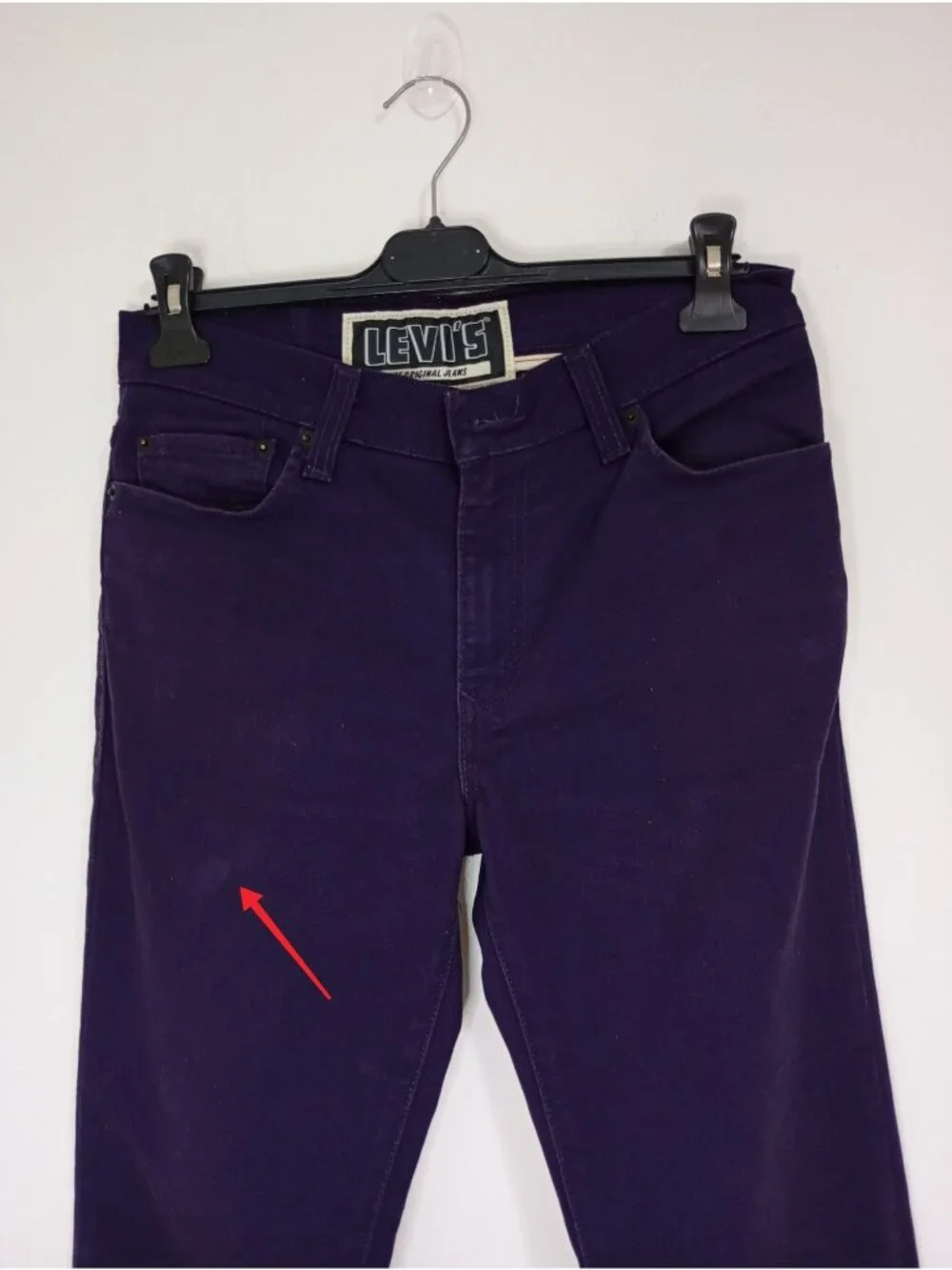 Levis 510 Super Skinny Purple Denim Jeans W32 L30 Mens Stretch Cotton